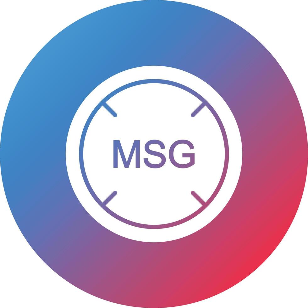 Msg Glyph Circle Gradient Background Icon vector