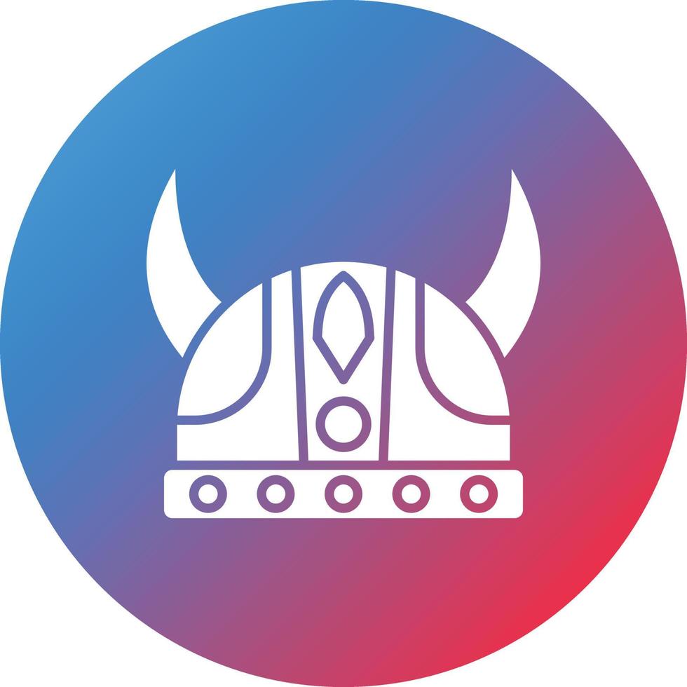 Viking Glyph Circle Gradient Background Icon vector