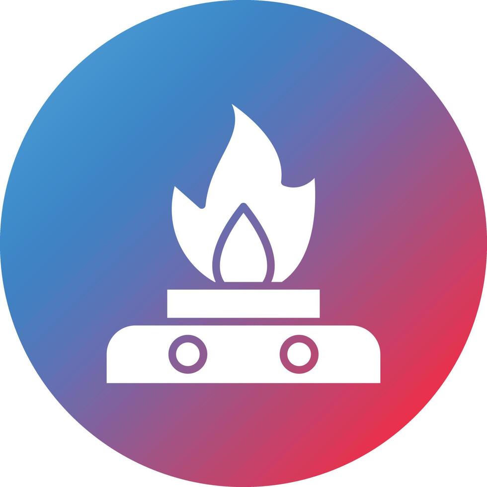 aceite fuego glifo círculo gradiente icono de fondo vector