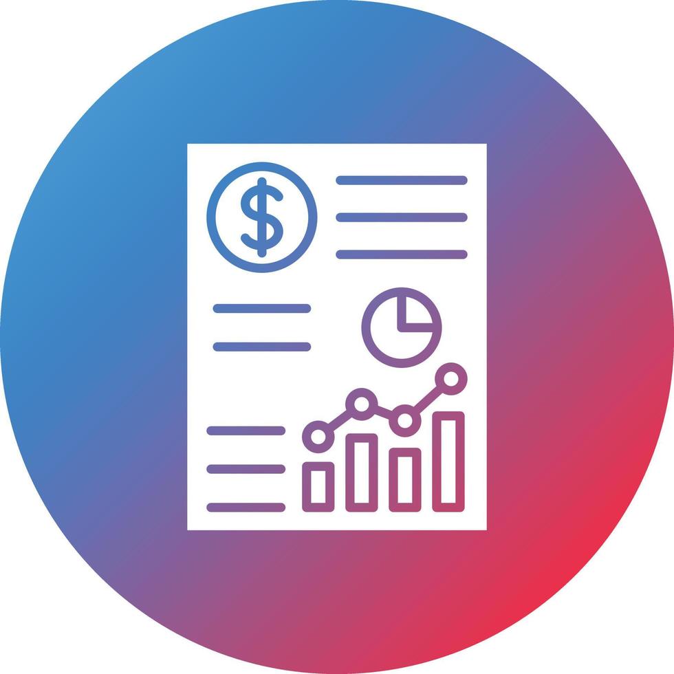Analytics Glyph Circle Gradient Background Icon vector