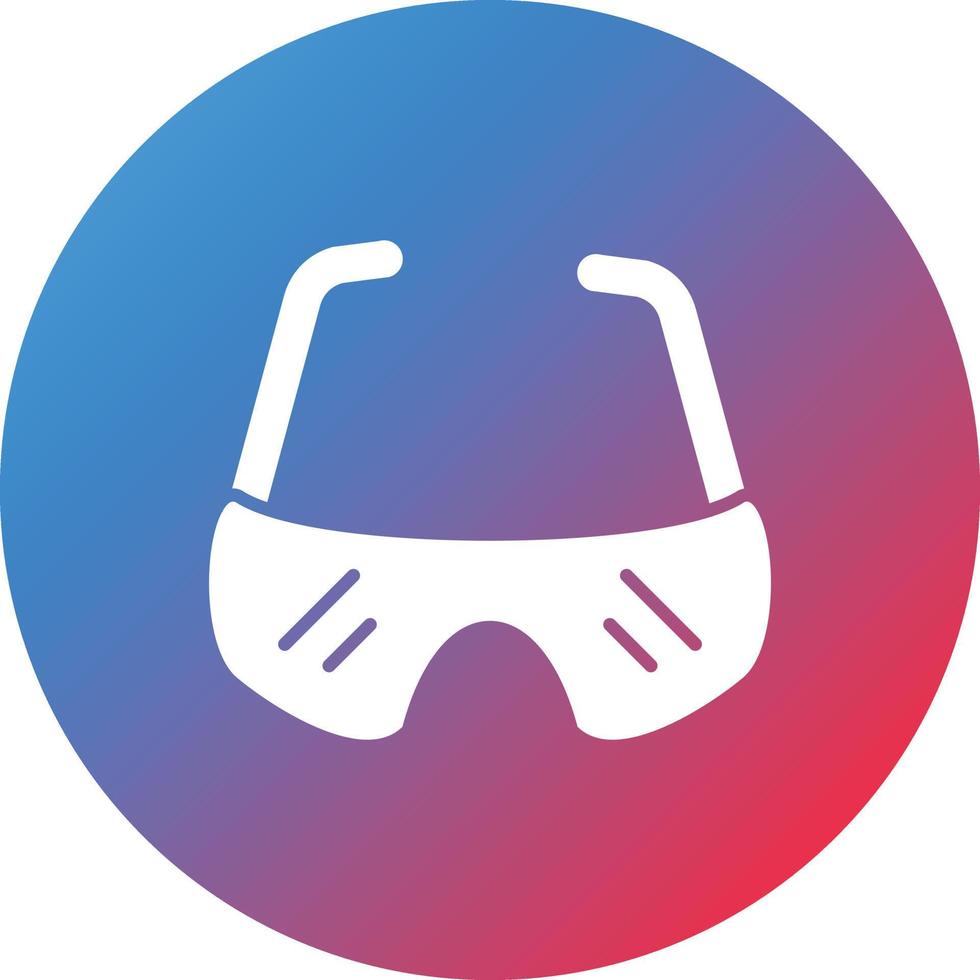 Eye Protector Glyph Circle Gradient Background Icon vector