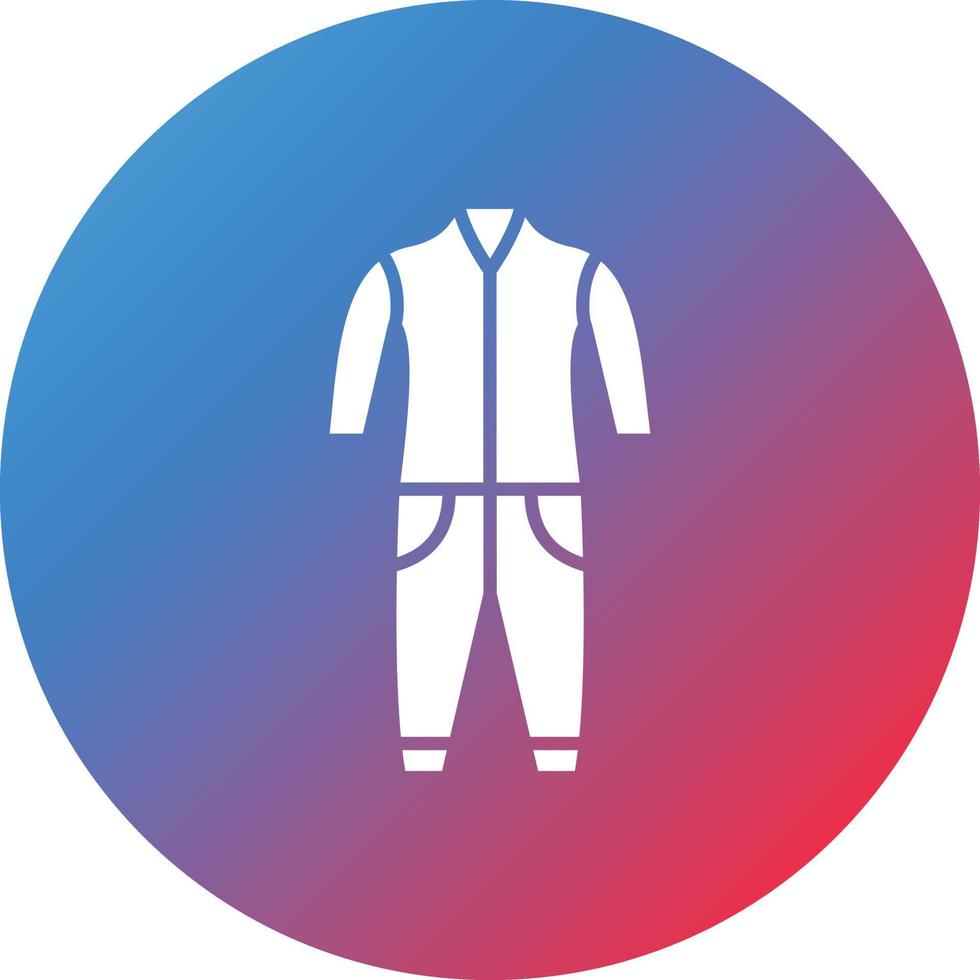 Overall Clothes Glyph Circle Gradient Background Icon vector