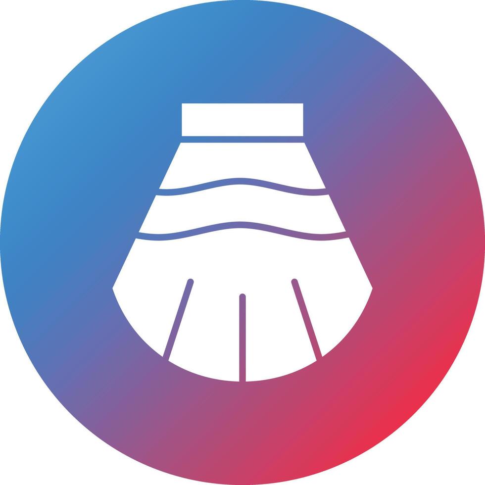 Skirt Glyph Circle Gradient Background Icon vector
