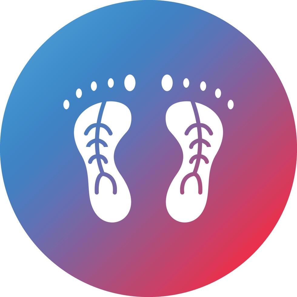 Carbon Footprint Glyph Circle Gradient Background Icon vector