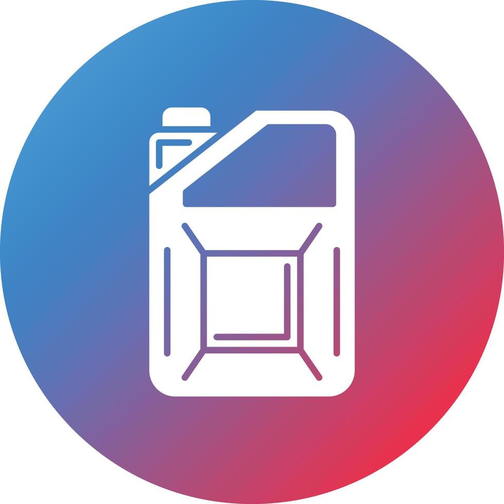Jerrycan Glyph Circle Gradient Background Icon vector