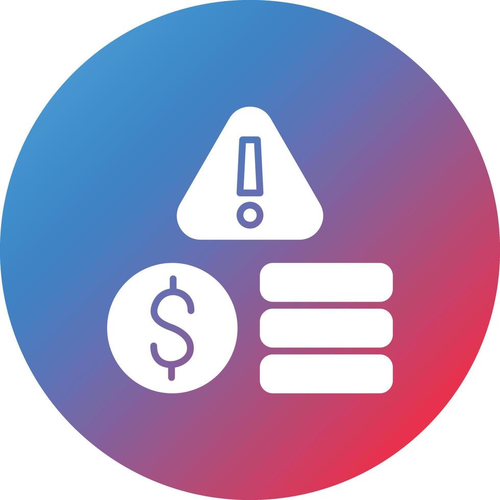 Business Risk Glyph Circle Gradient Background Icon vector