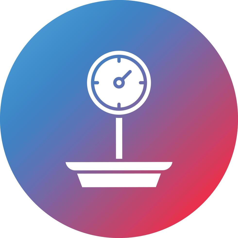 Weight Machine Glyph Circle Gradient Background Icon vector