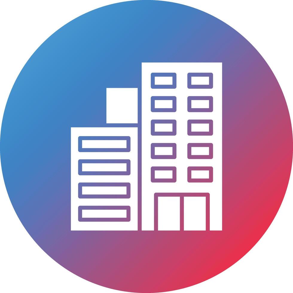 Hotel Glyph Circle Gradient Background Icon vector