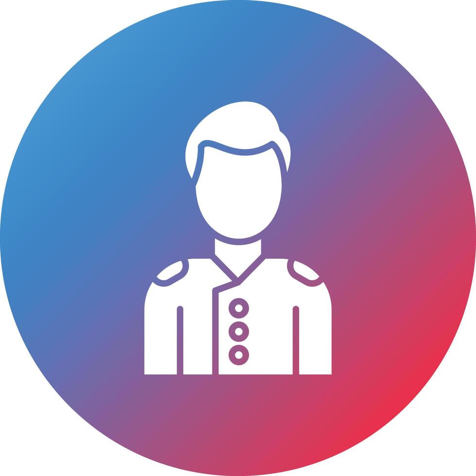 Concierge Glyph Circle Gradient Background Icon vector
