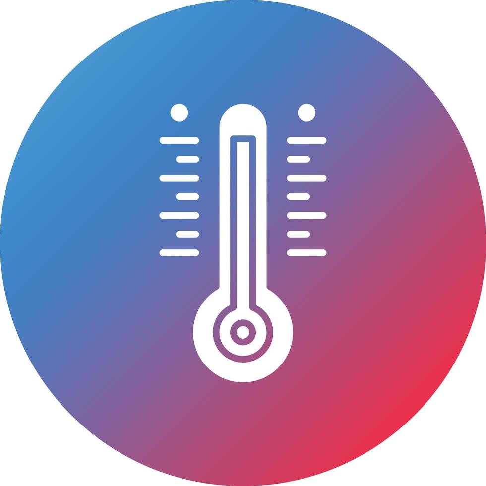 Thermometer Glyph Circle Gradient Background Icon vector