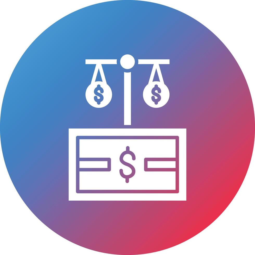 Money Principle Glyph Circle Gradient Background Icon vector