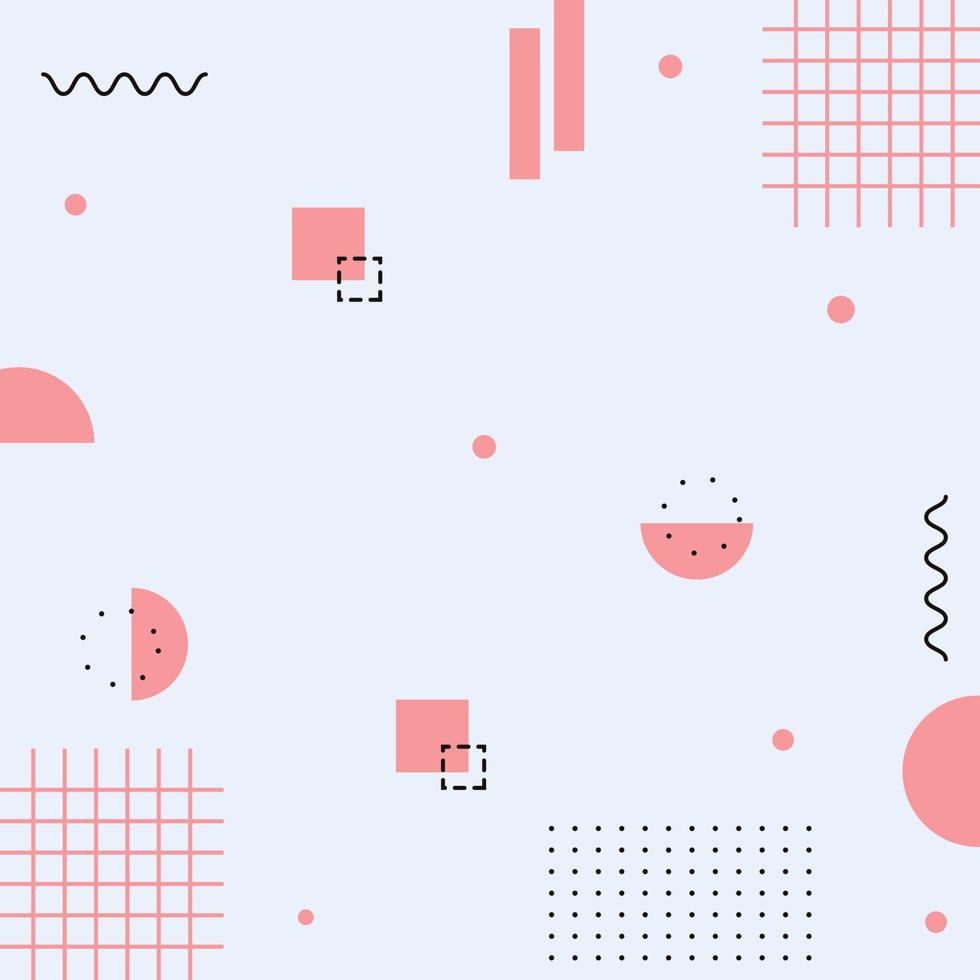 colourful Memphis abstract background vector
