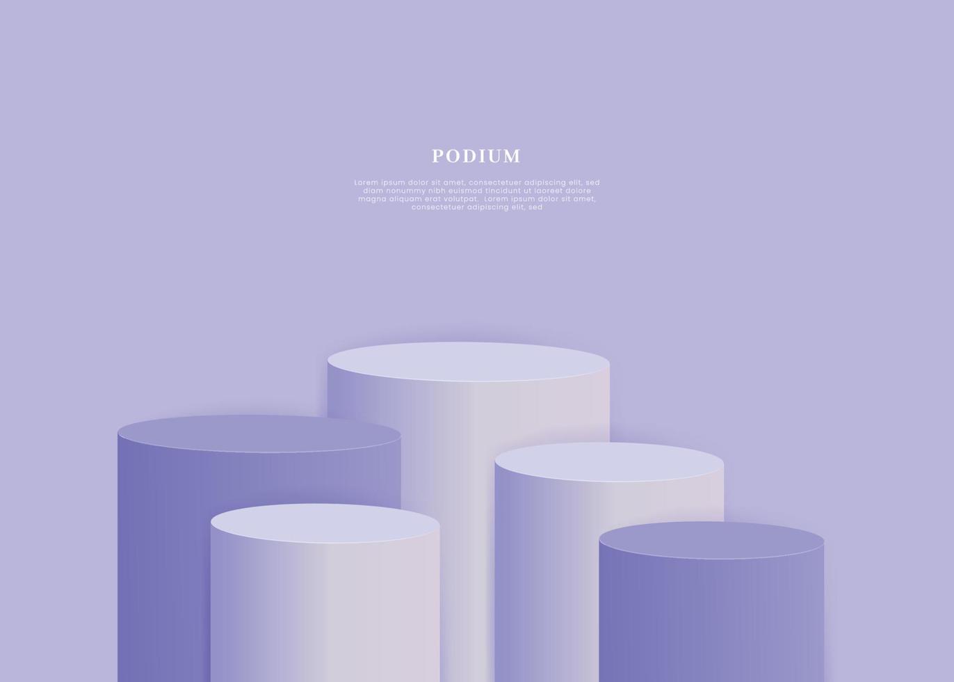 Minimal geometric podium pastel color background for product presentation 3d rendering illustration vector