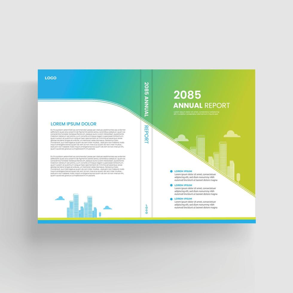 Brochure and book cover design template vector