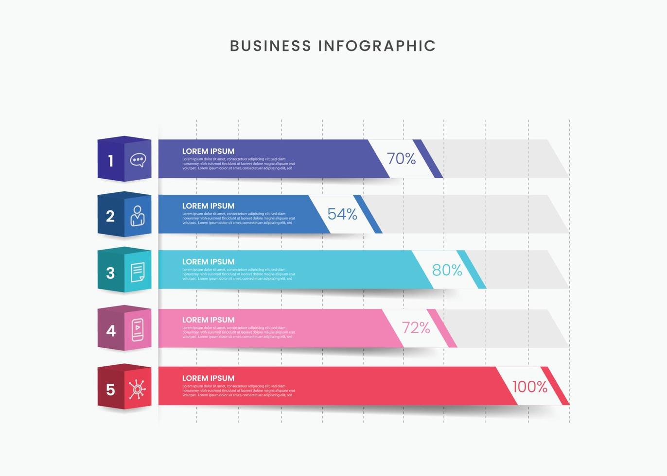 diseño de plantilla de infografía empresarial vector