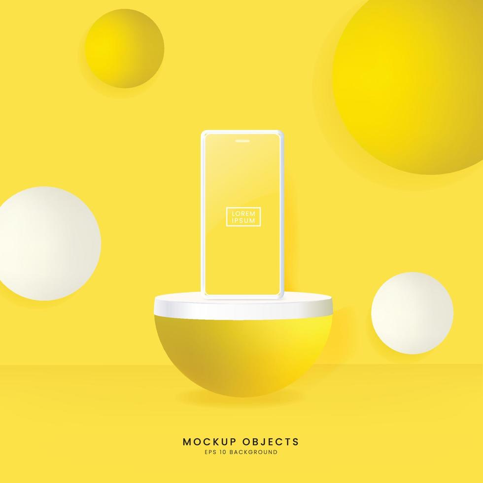 Pastel color mobile Mockup Background vector