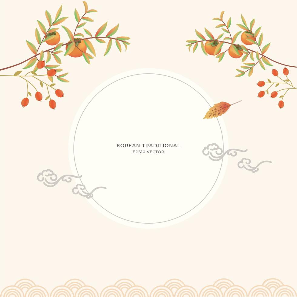 Korean traditional background vector