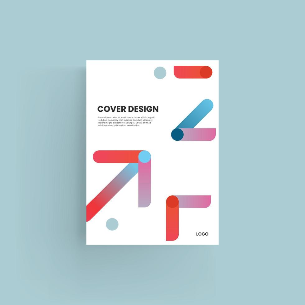 Brochure and book cover design template vector