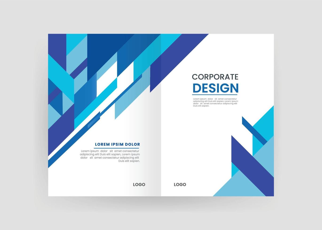 Brochure and book cover design template vector