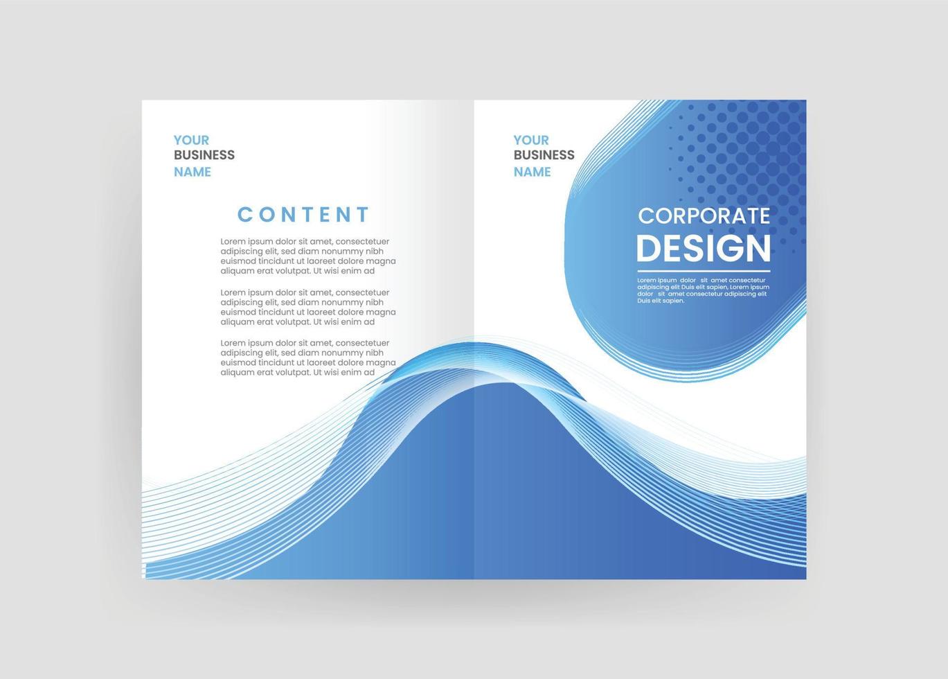 Brochure and book cover design template vector