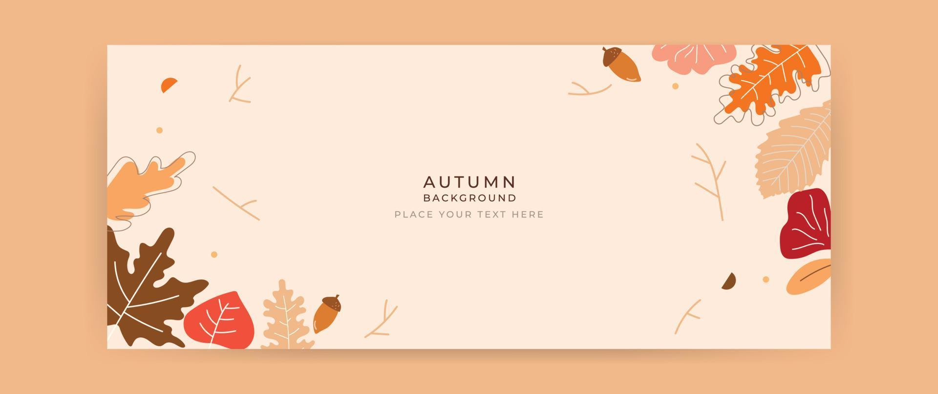 abstract setting in autumn vector