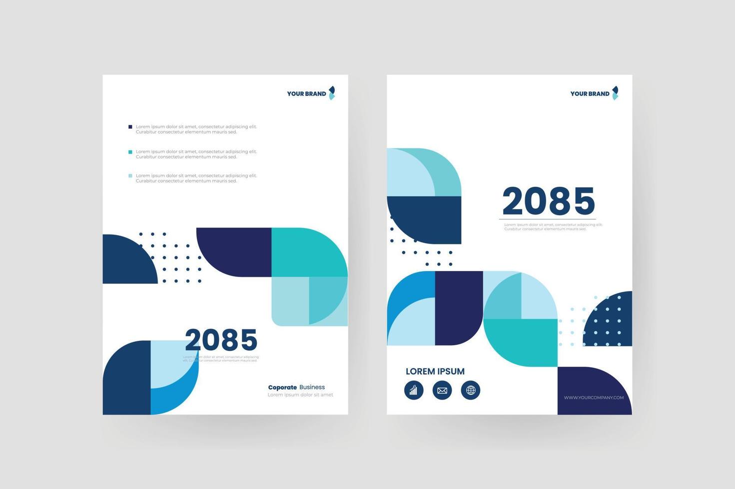 Brochure and book cover design template vector