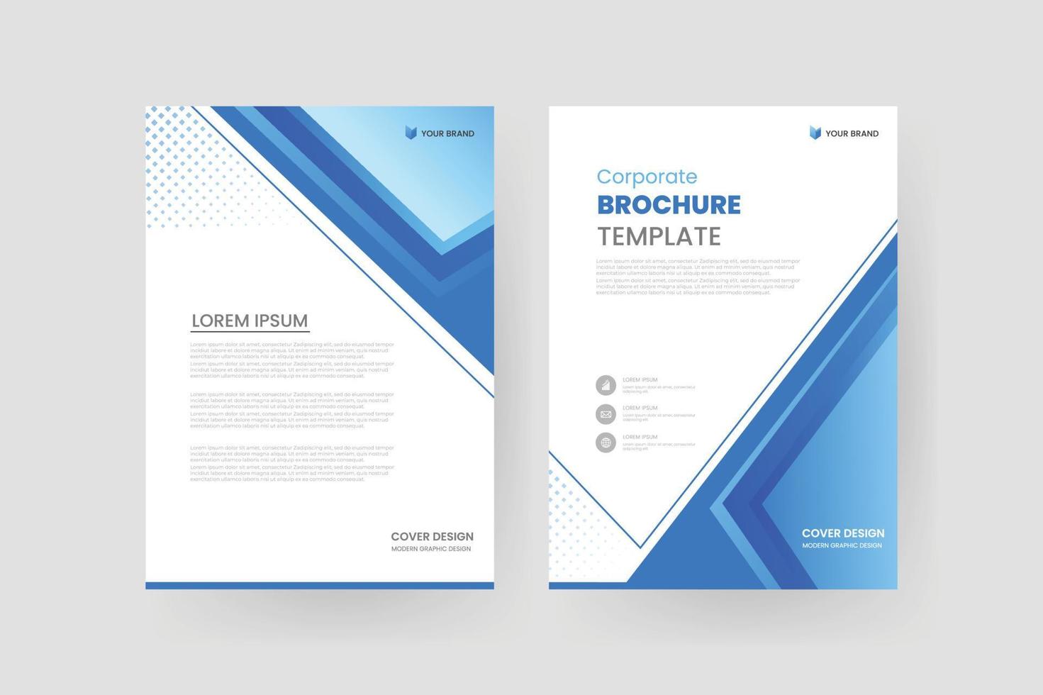 Brochure and book cover design template vector