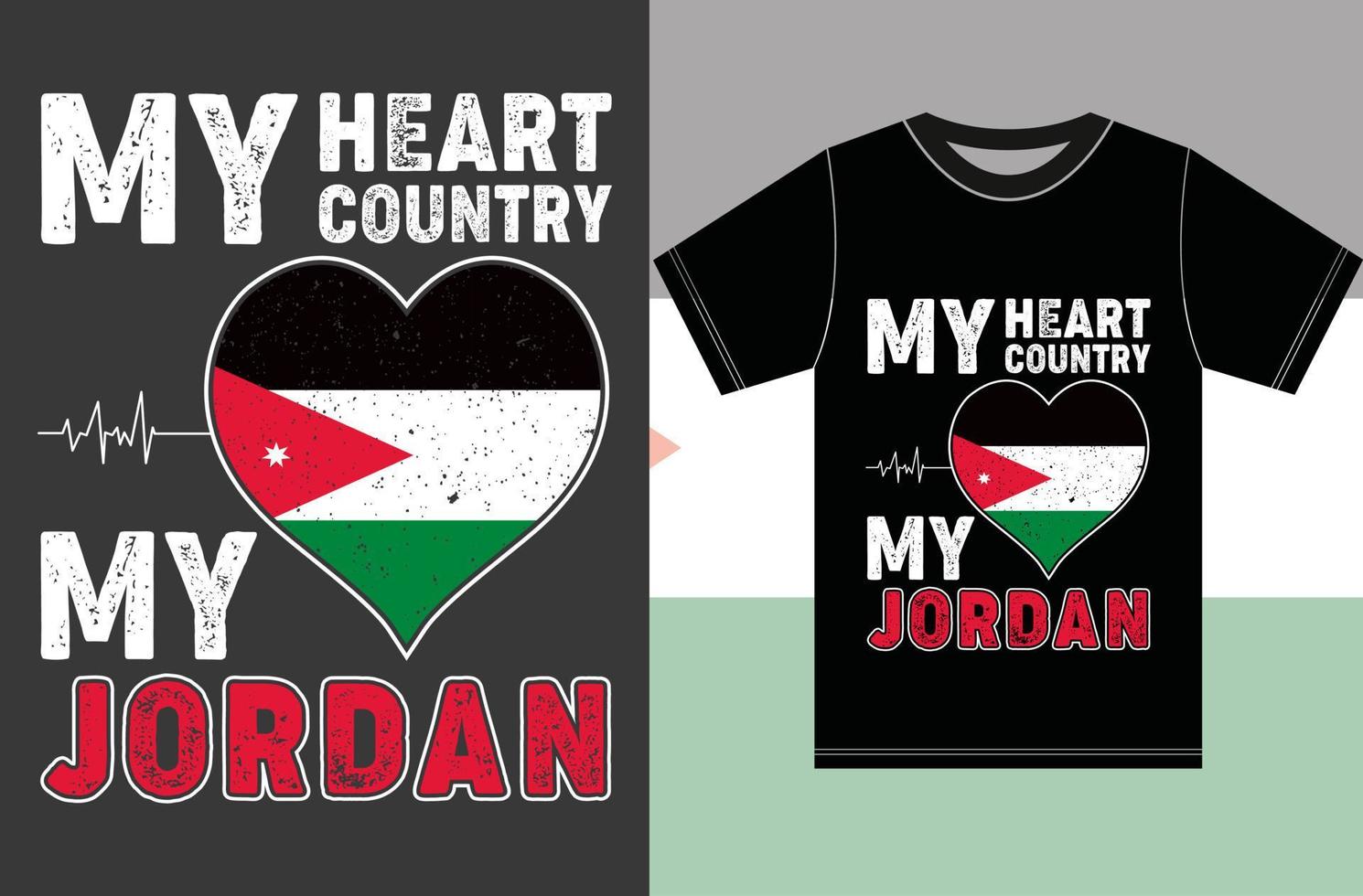 My Heart, My Country, My Jordan. Typography Vector Design