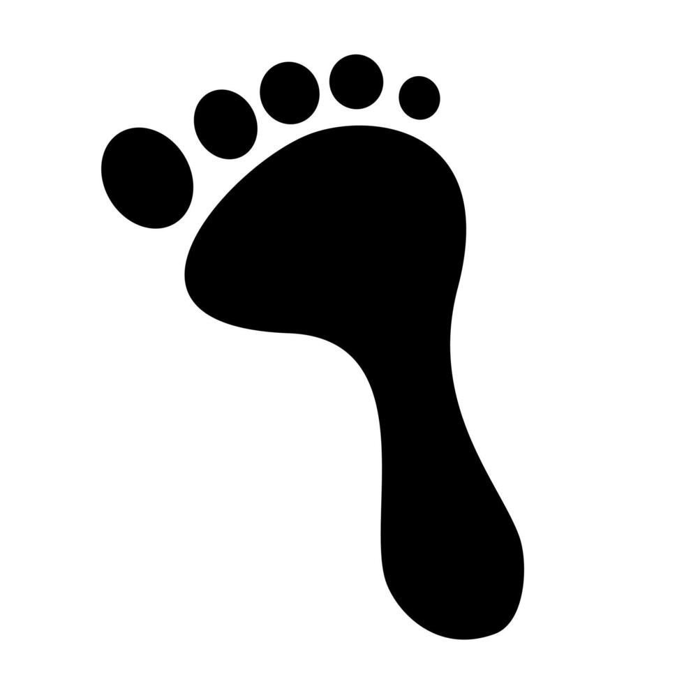 Human foot print isolated. vector