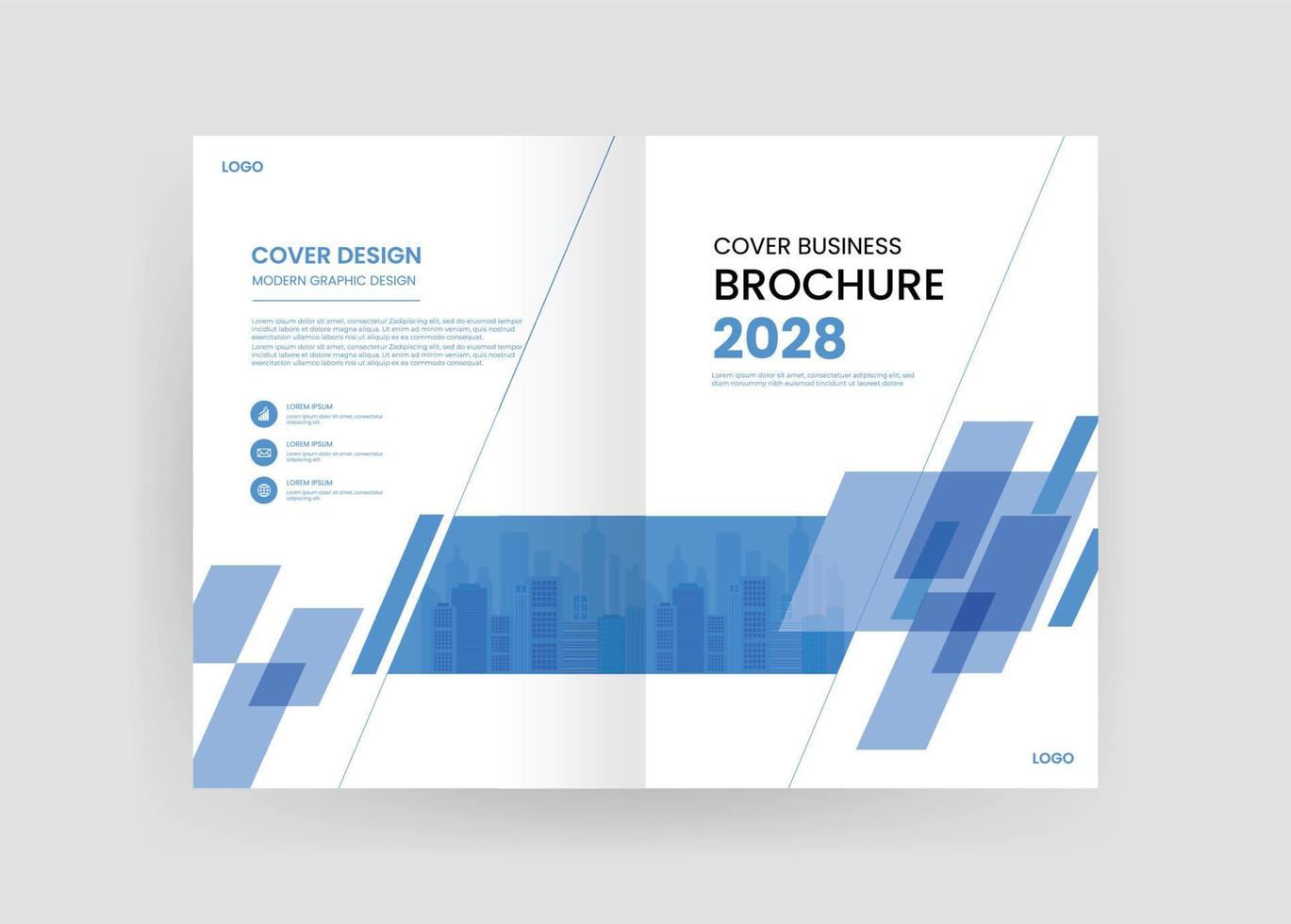 Brochure and book cover design template vector