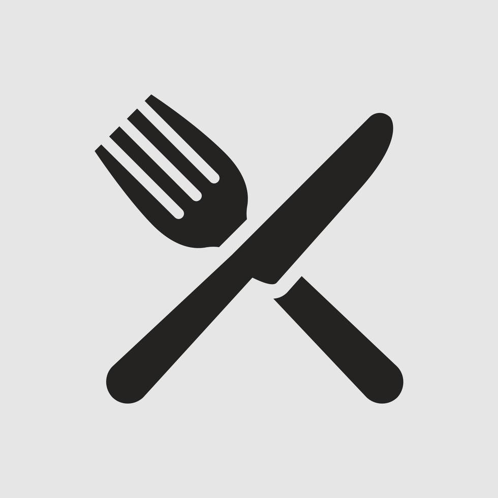 spoon and fork icon, symbol and sign, restaurant. 7457680 Vector Art at ...