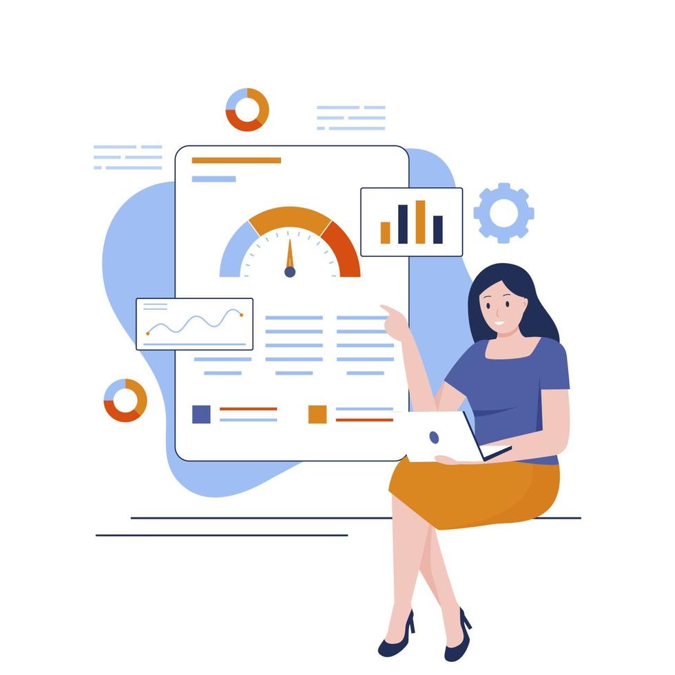 Benchmark indicator illustration design vector