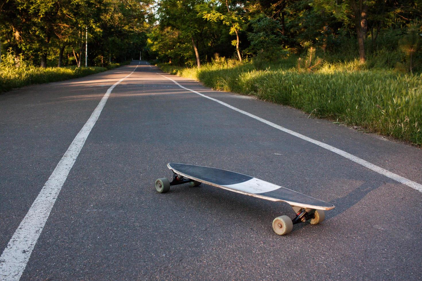 Skateboard on the road photo