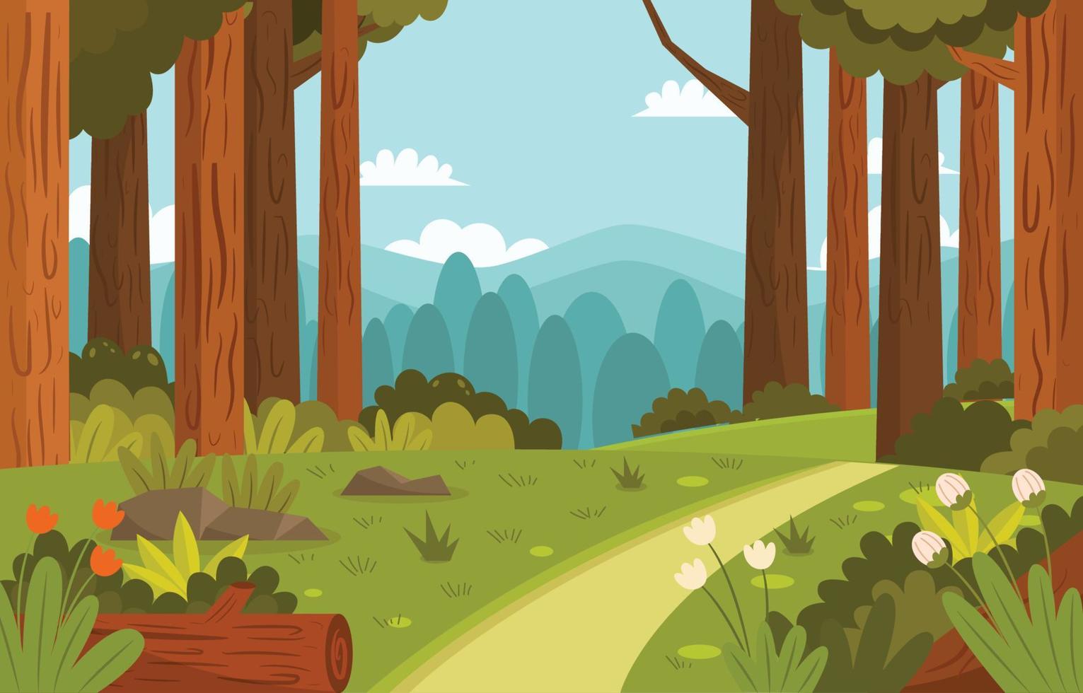 Summer Forest Background vector