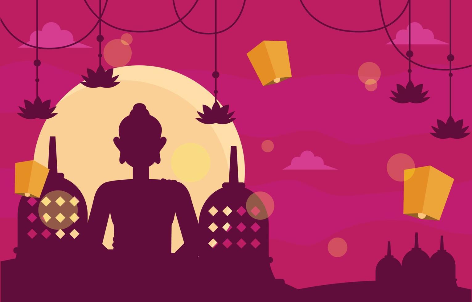 Vesak Day Background vector