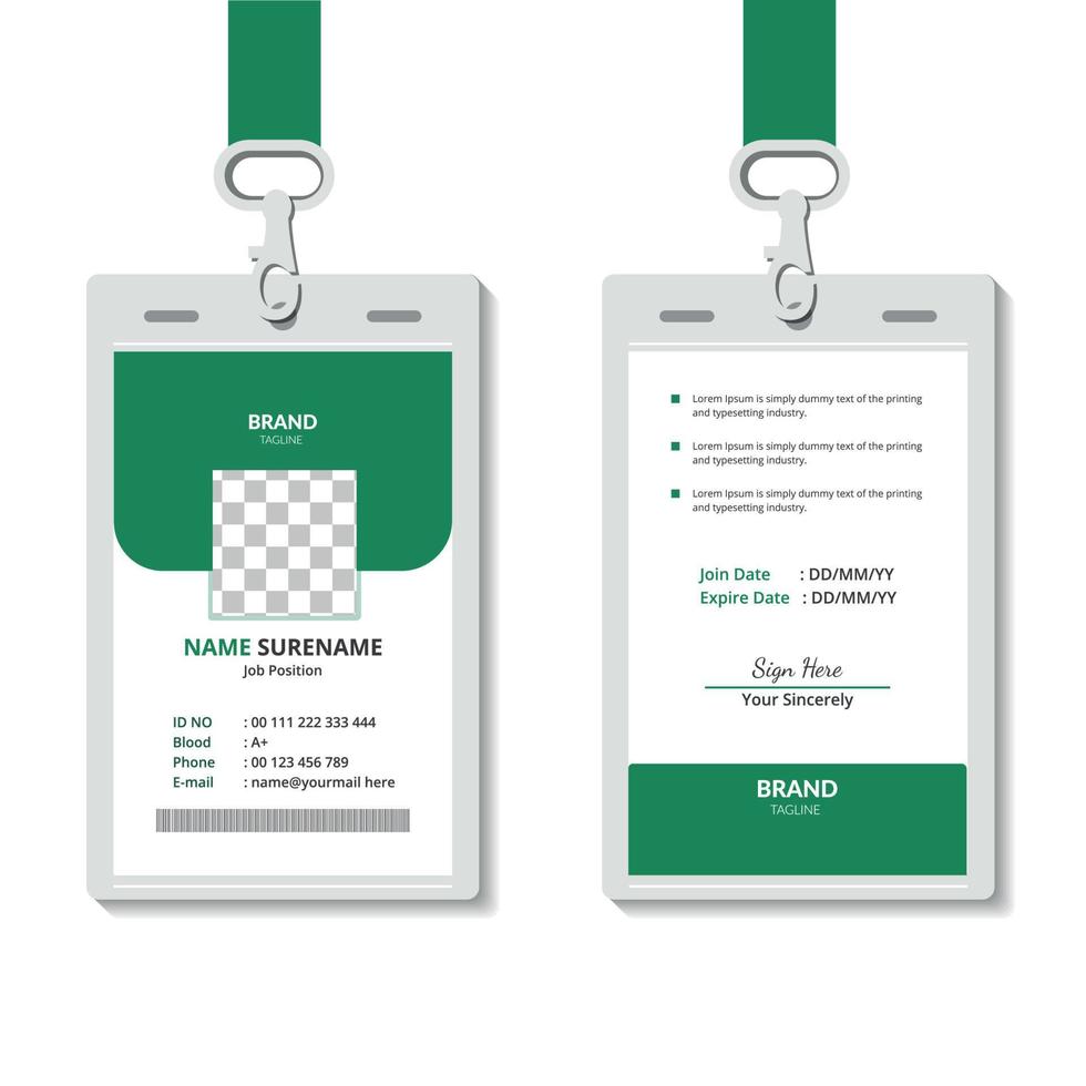 BUSINESS ID CARD WITH MINIMALIST ELEMENTS VECTOR