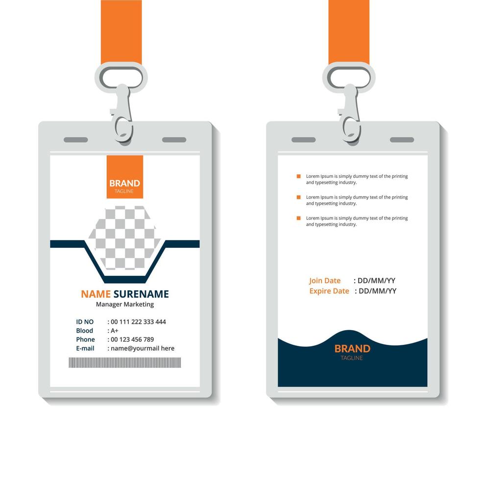 ABSTRACT MODERN AND CLEAN ID CARDS VECTOR