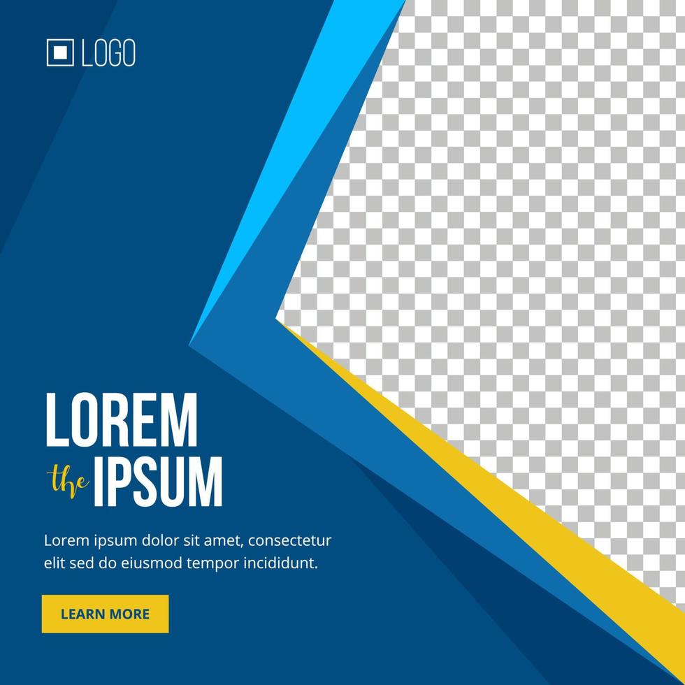 Multipurpose square social media post banner template, perfect for business promotion, event, ads and any other purpose vector