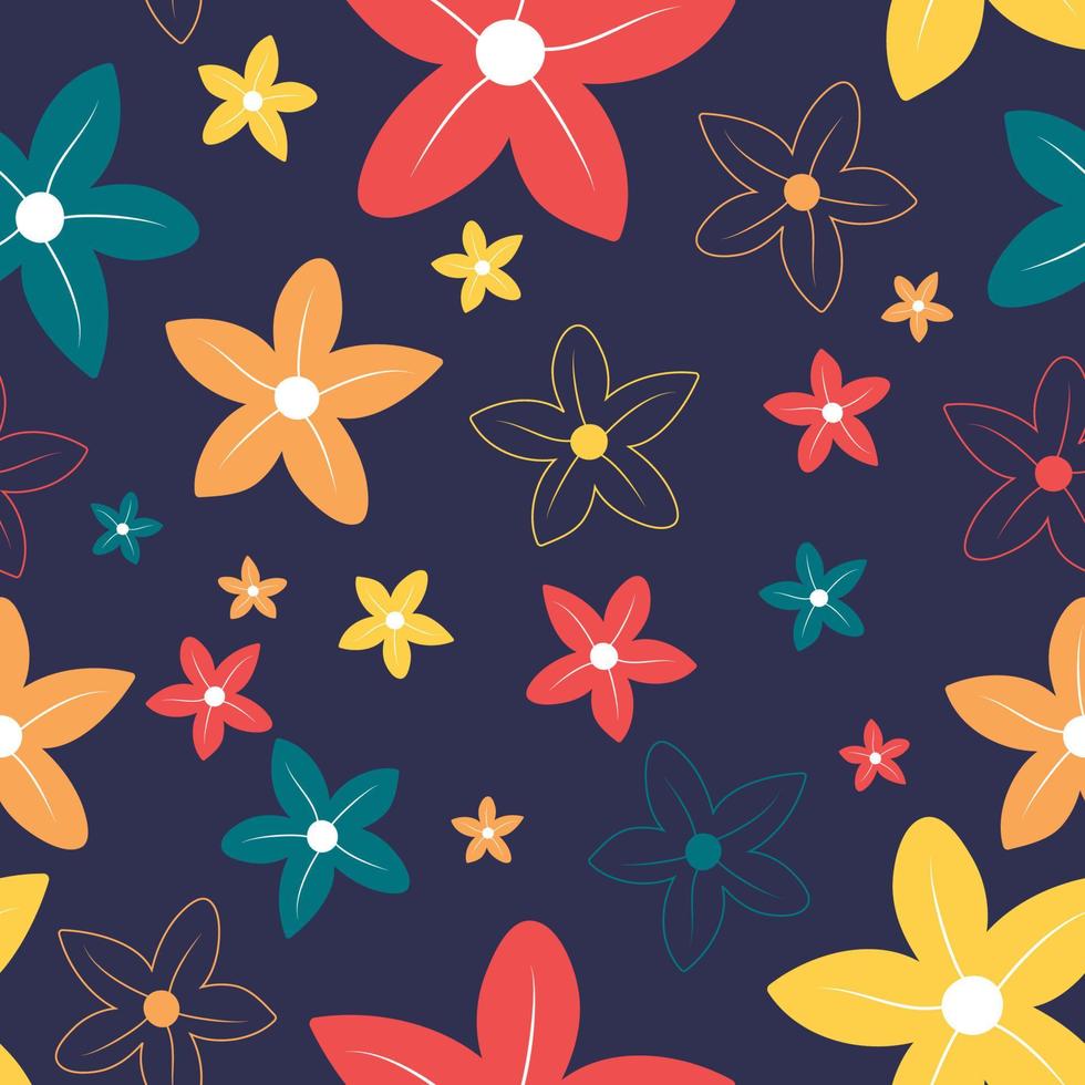 Colourful flower texture and pattern background design vector
