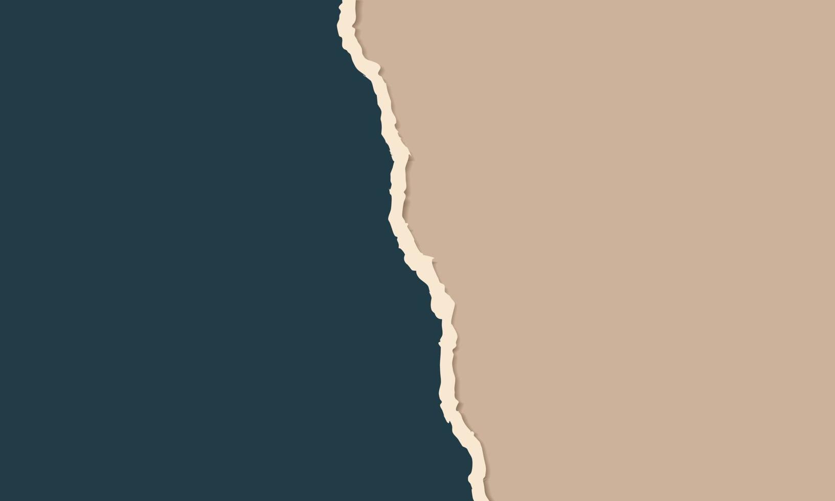 Vintage torn paper background. Blank ripped banner template. vector