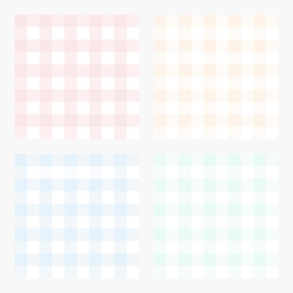 conjunto de diseño de fondo de patrones sin fisuras de franela pastel geométrico vector