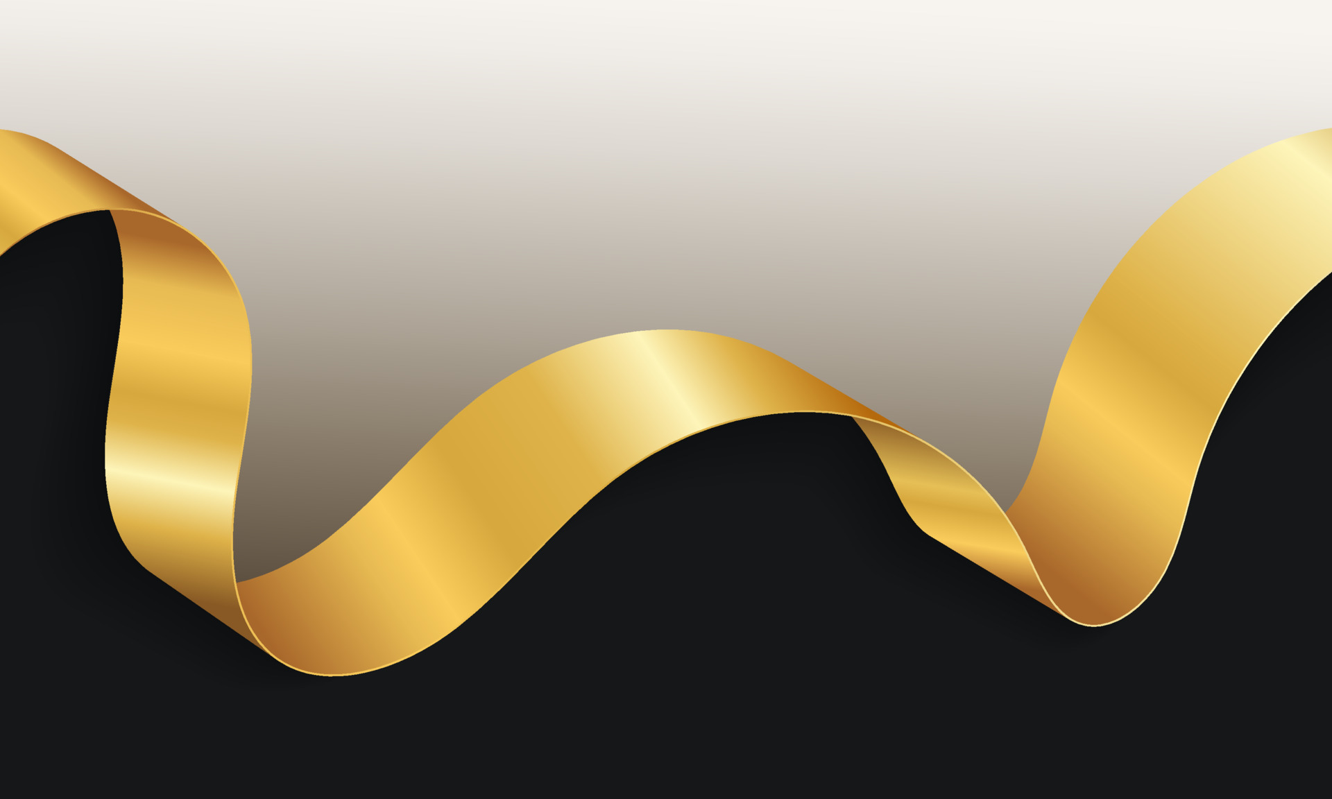 Gold ribbon banner background 7458477 Vector Art at Vecteezy