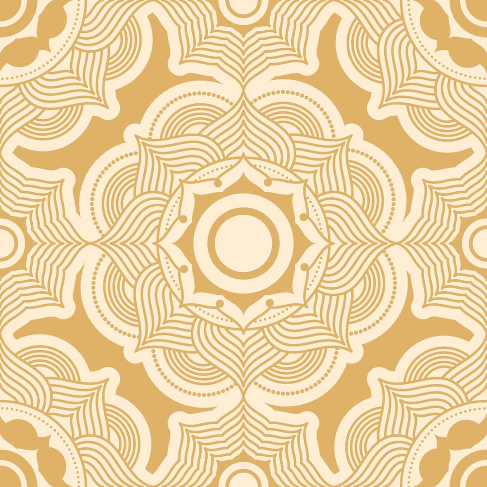 Mandala Zentangle Seamless Pattern Background vector