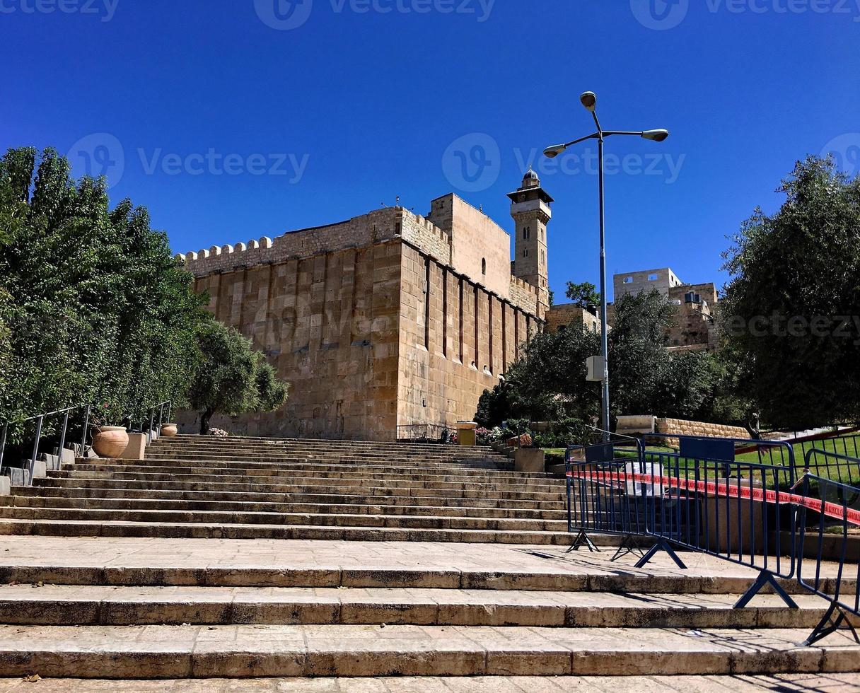 una vista de las tumbas de los patriarcas en hebron foto