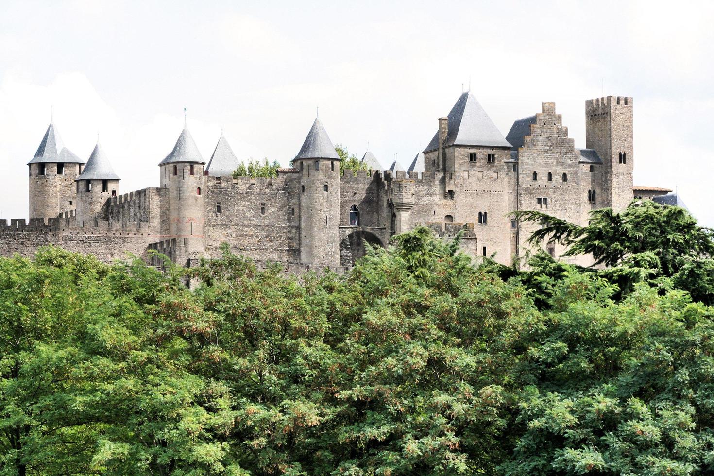 Carcasonne in France in August 2007. A view of Carcassonne in France photo