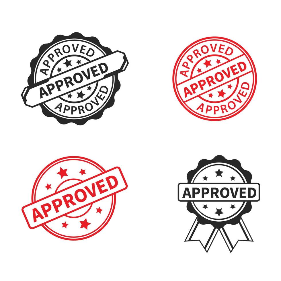 approved stamp grunge set collection. sign with modern design. grunge stamp Vector Illustration Pending