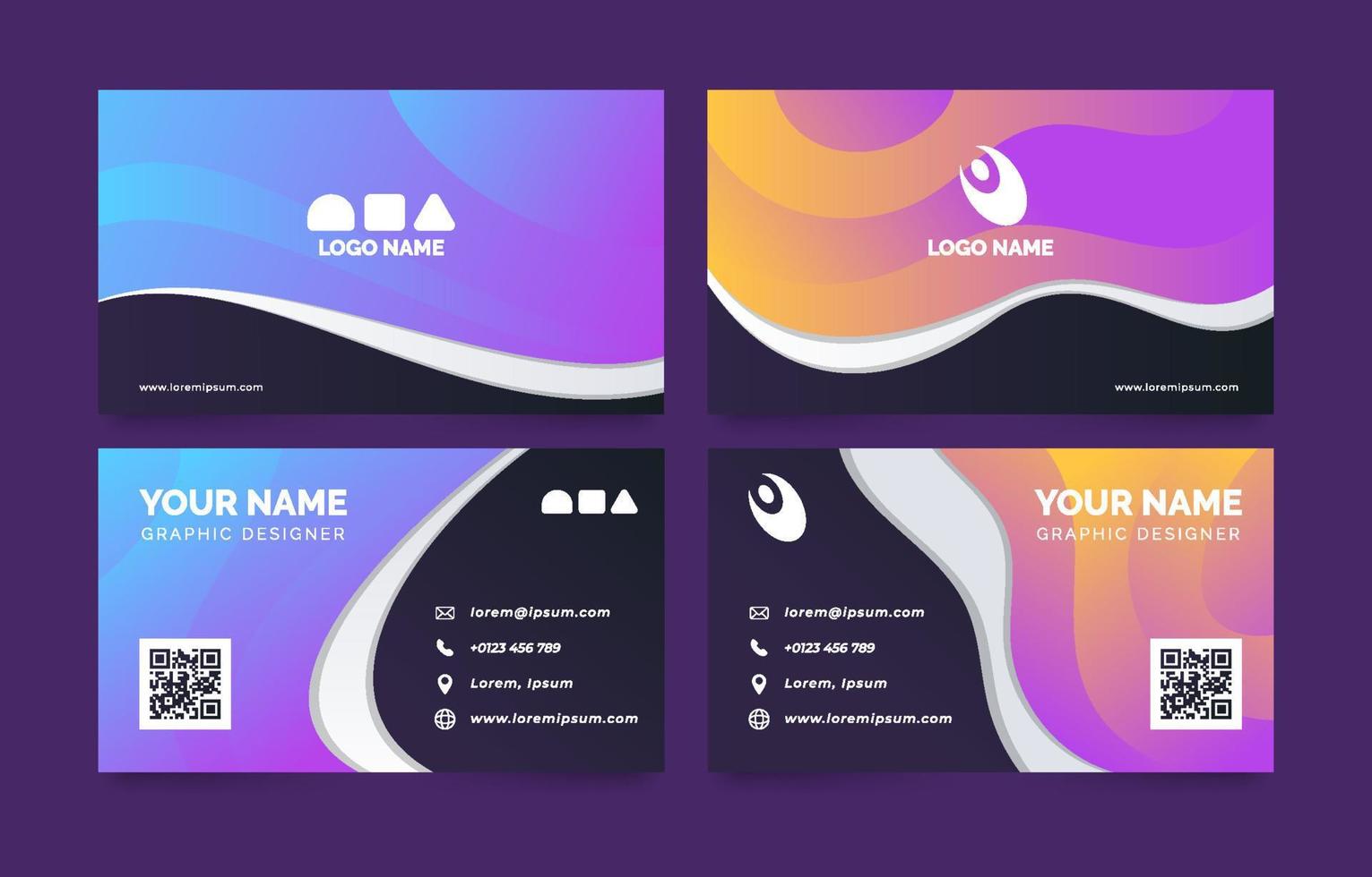 Gradient Business Card Template vector