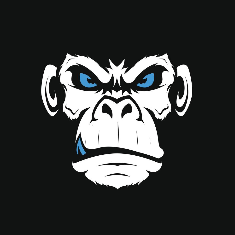 Monkey head design vector. monkey vector illustration for print, t-shirt, poster.