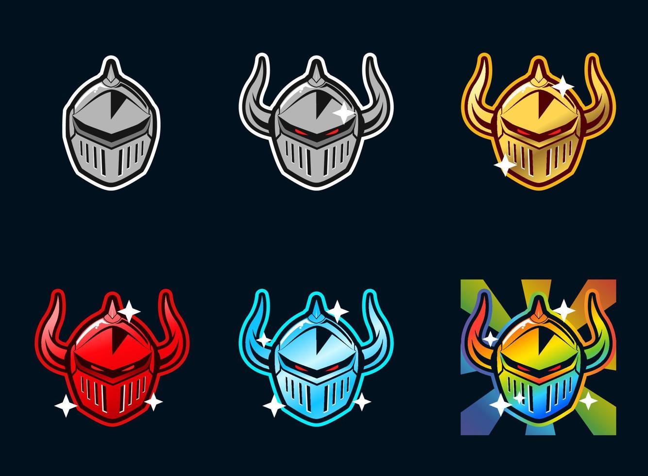 knight badge emotes collection. can be used for twitch youtube. set illustration vector