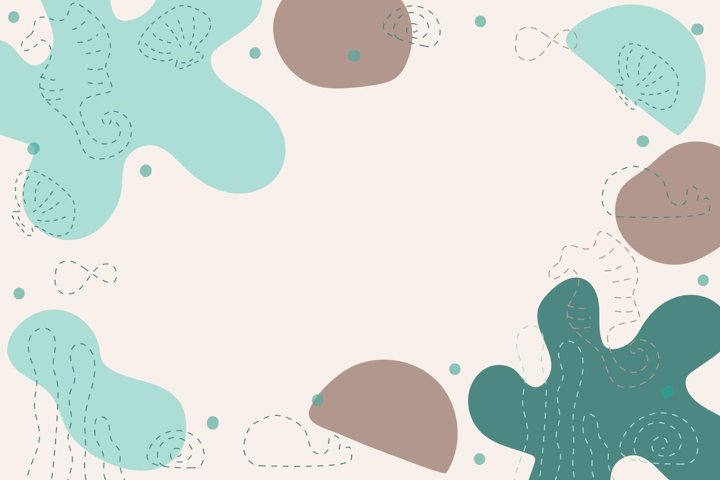 Mint green sea living abstract background, vector illustration.